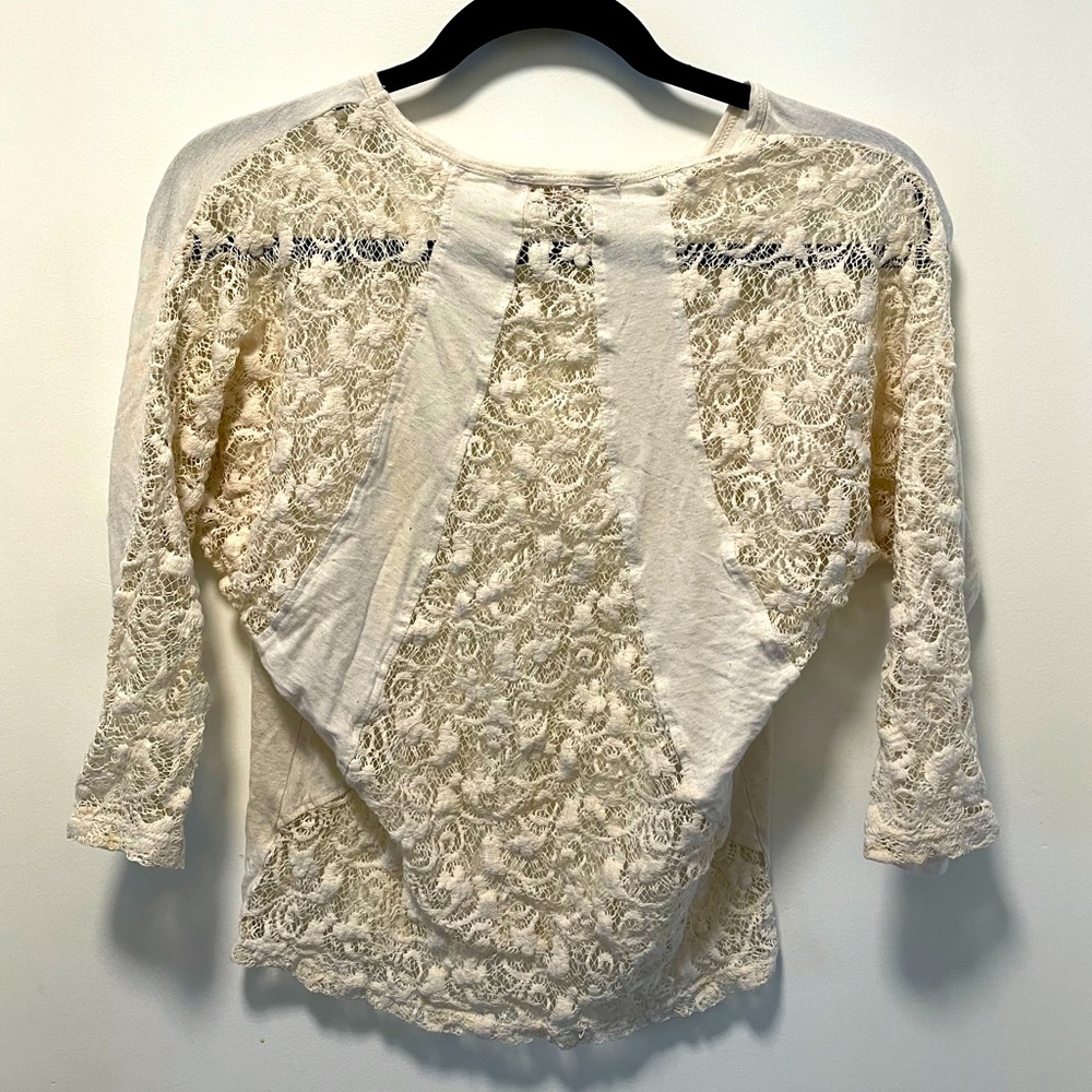 Lace back top.